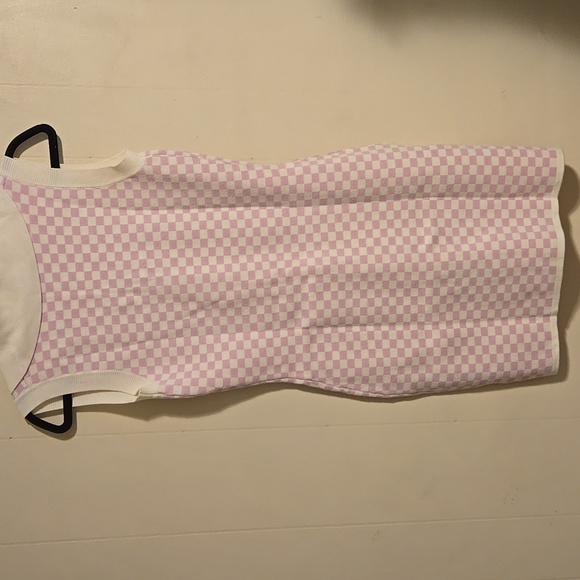 Dippin Daisy "As If Dress" Pink Checkered Sweater Dress - Picture 6 of 8